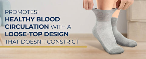 Padded Sole Diabetic Socks - White