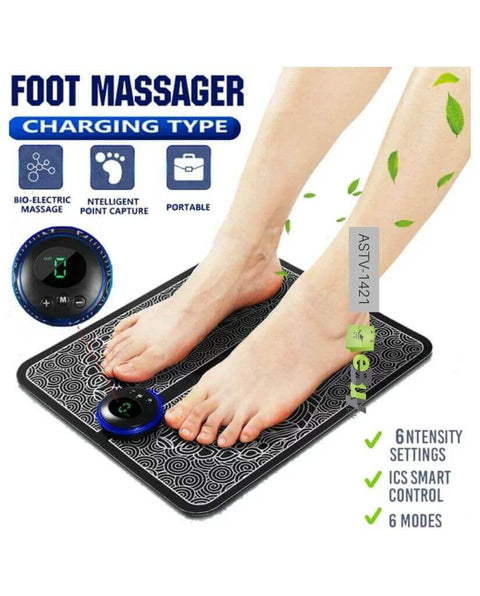 EMS Foot Massager Pad Improve Blood Circulation Relieve Ache Pain USB Rechargeable